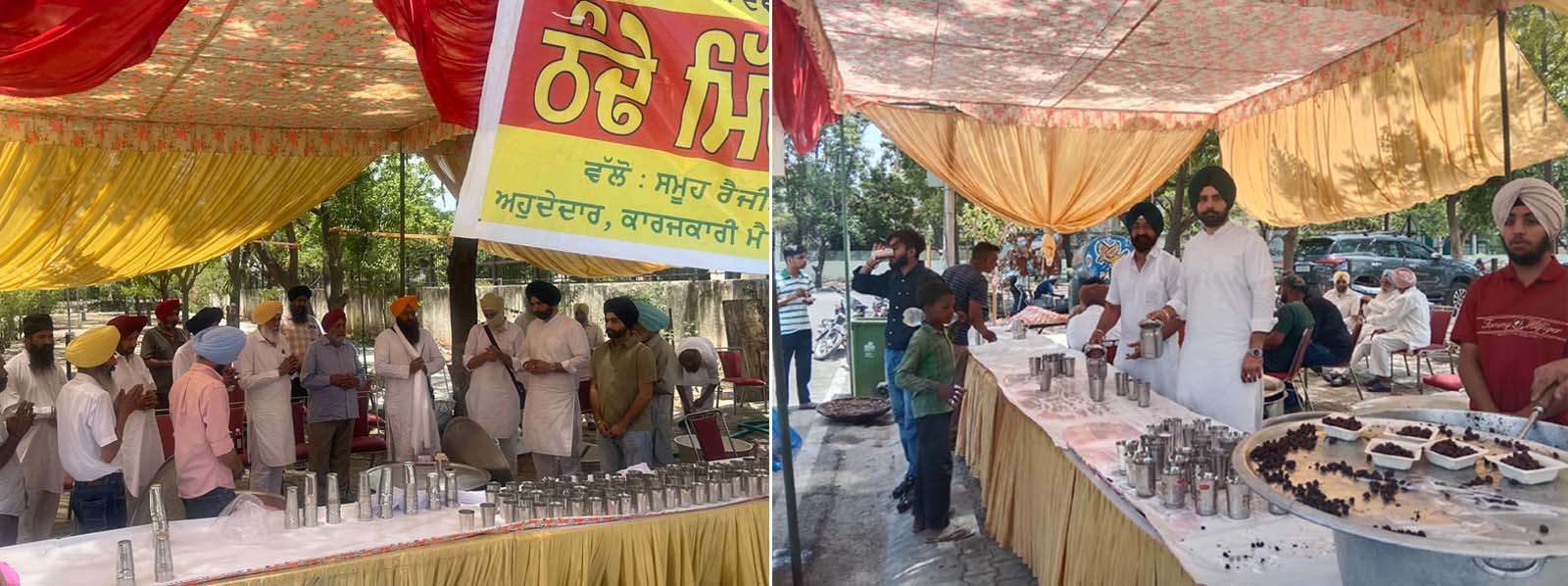 A stall of cold sweet water was set up dedicated to the martyrdom day of Shri Guru Arjan Dev Ji